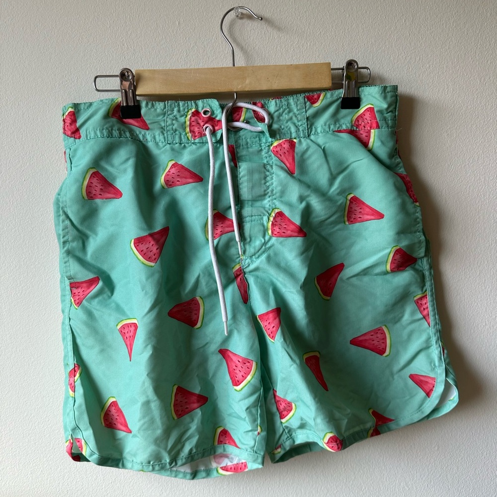 Watermelon Print Swim Shorts